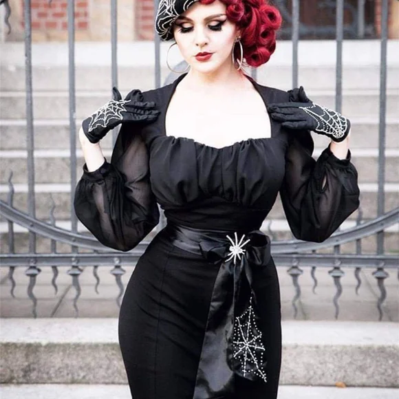 Pinup Couture Black Dress - Picture 2 of 2